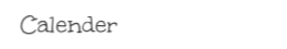 カレンダー